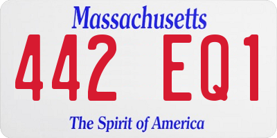 MA license plate 442EQ1