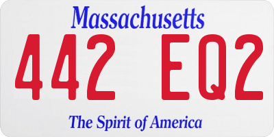 MA license plate 442EQ2