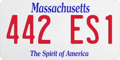 MA license plate 442ES1