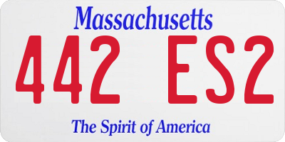 MA license plate 442ES2