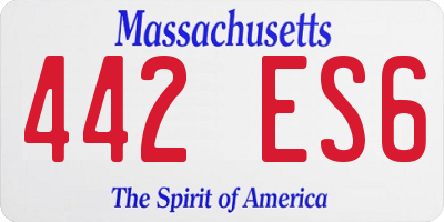 MA license plate 442ES6