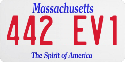 MA license plate 442EV1