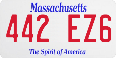 MA license plate 442EZ6