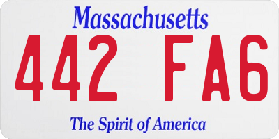 MA license plate 442FA6