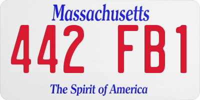 MA license plate 442FB1