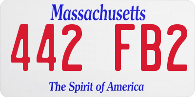 MA license plate 442FB2