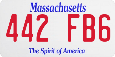 MA license plate 442FB6