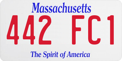 MA license plate 442FC1