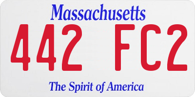 MA license plate 442FC2