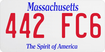 MA license plate 442FC6