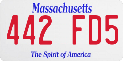 MA license plate 442FD5