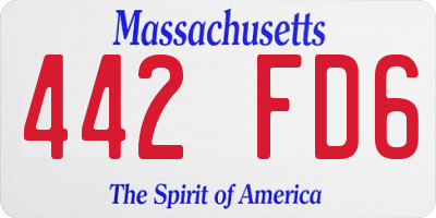 MA license plate 442FD6