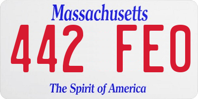 MA license plate 442FE0