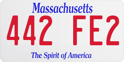 MA license plate 442FE2