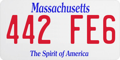 MA license plate 442FE6