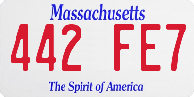 MA license plate 442FE7