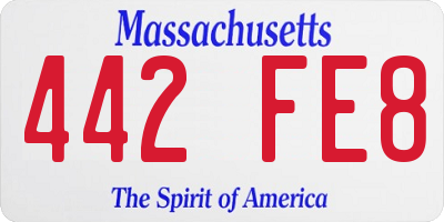MA license plate 442FE8