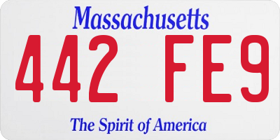 MA license plate 442FE9