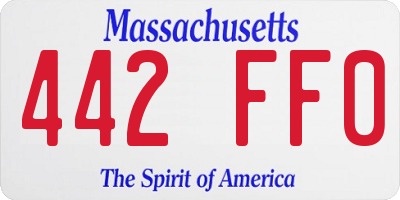 MA license plate 442FF0