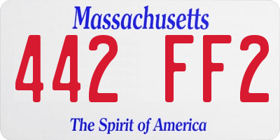 MA license plate 442FF2