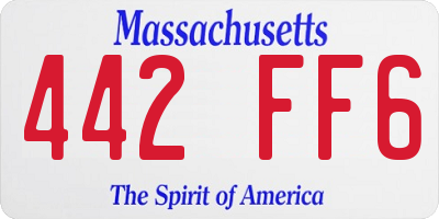 MA license plate 442FF6