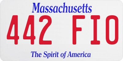 MA license plate 442FI0