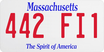 MA license plate 442FI1
