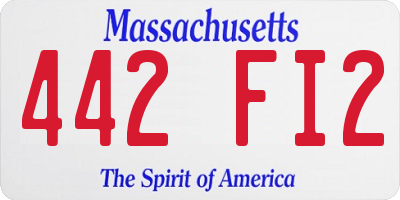 MA license plate 442FI2