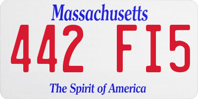 MA license plate 442FI5