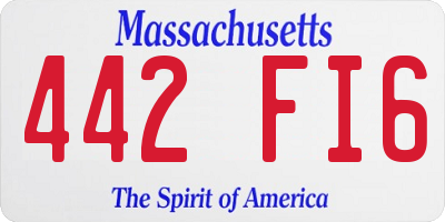 MA license plate 442FI6