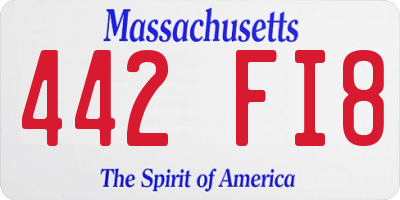 MA license plate 442FI8