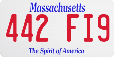 MA license plate 442FI9