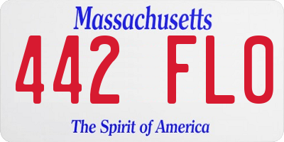 MA license plate 442FL0