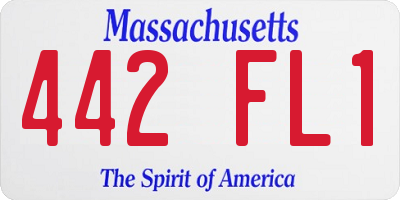 MA license plate 442FL1