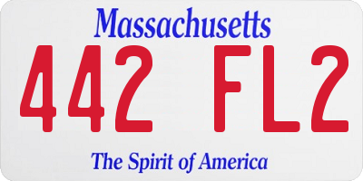 MA license plate 442FL2