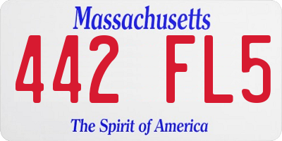 MA license plate 442FL5
