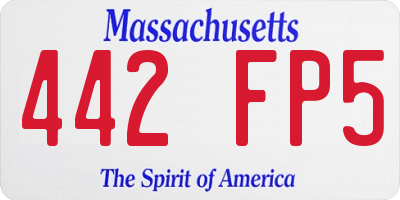 MA license plate 442FP5
