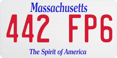 MA license plate 442FP6