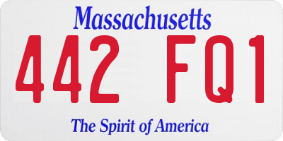 MA license plate 442FQ1