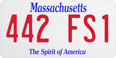 MA license plate 442FS1