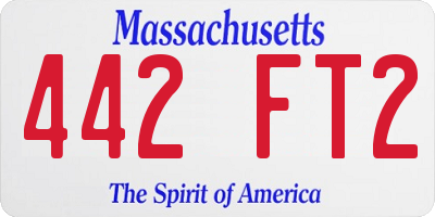 MA license plate 442FT2