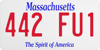 MA license plate 442FU1