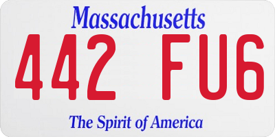 MA license plate 442FU6
