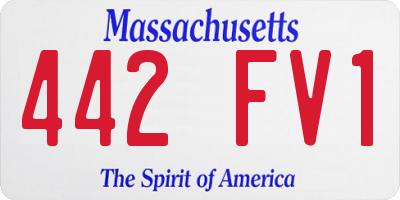 MA license plate 442FV1