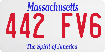 MA license plate 442FV6