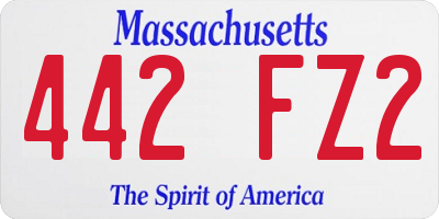 MA license plate 442FZ2