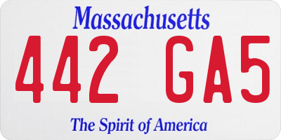 MA license plate 442GA5