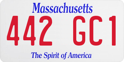 MA license plate 442GC1