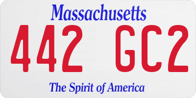 MA license plate 442GC2