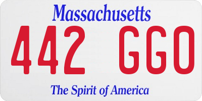 MA license plate 442GG0